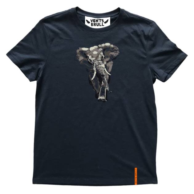 CHARGING ELLE - NAVY T-SHIRT